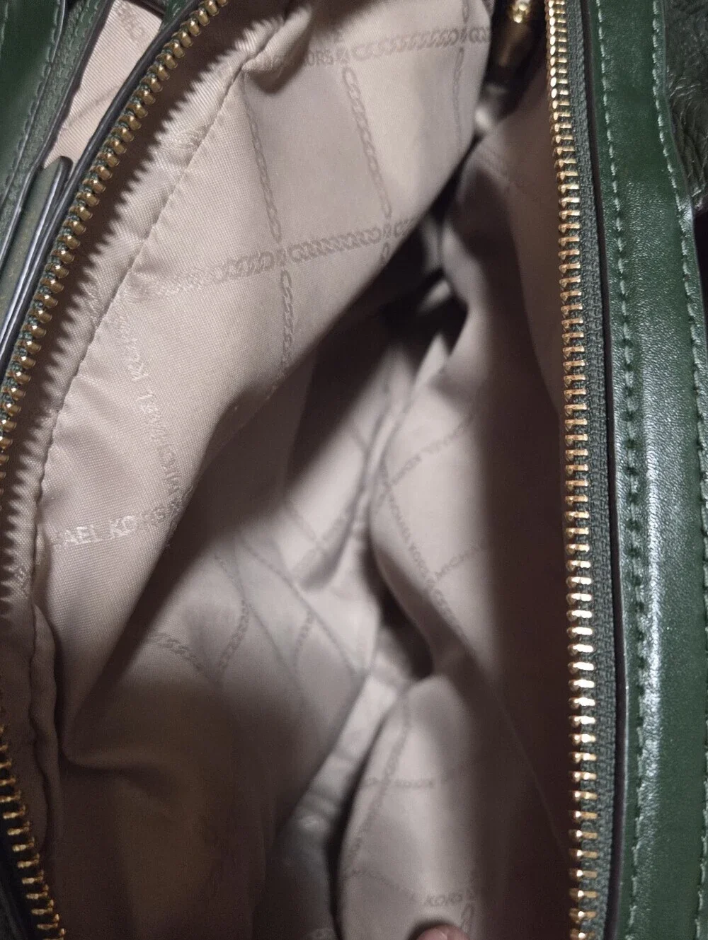 Michael Kors Raven Medium Pebbled Leather Green Backpack